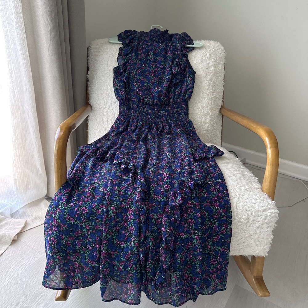 Blue violet floral dress